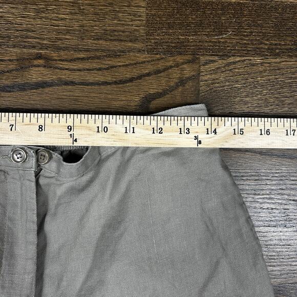 LL Bean Pants Women 12 Brown 100% Linen Elastic Waist Lightweight Coastal Resort - Picture 6 of 11